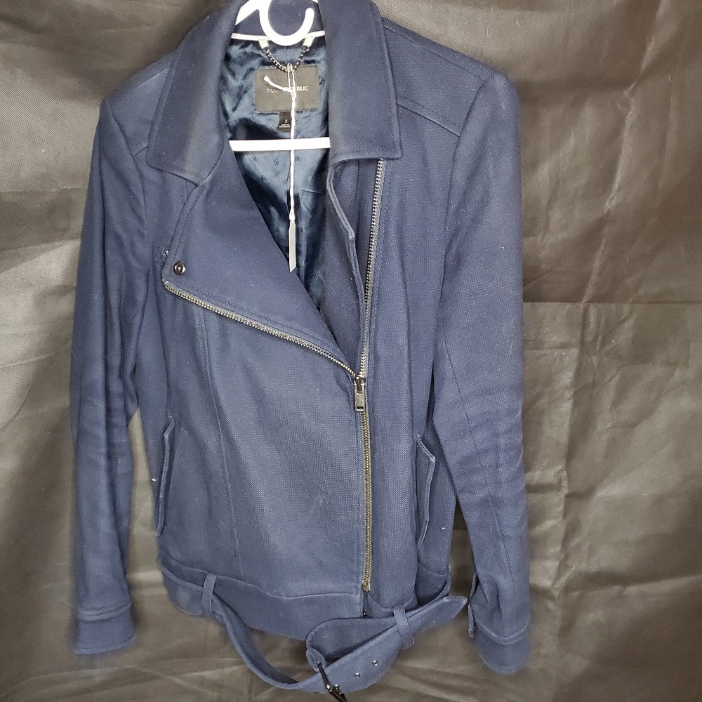 Navy Blue Banana Republic Mid-Pea Coat